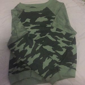 Long sleeve camo sweater